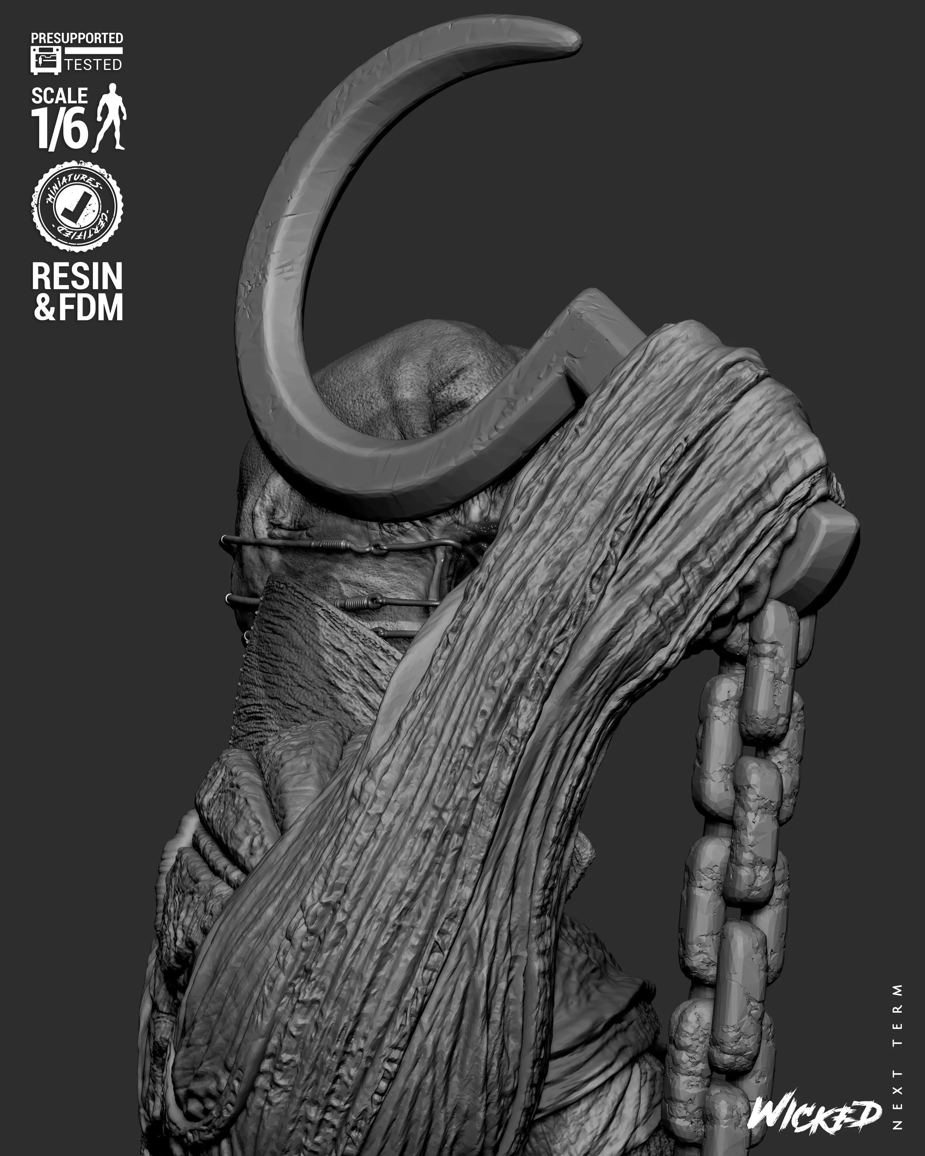 Wicked Movies Chatterer Sculpture 3D print model_47