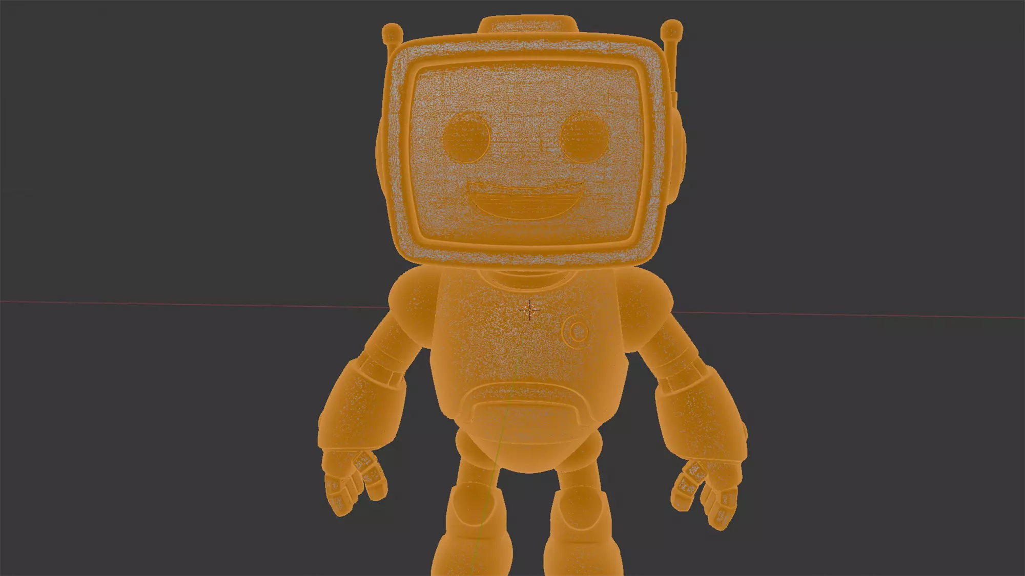 Friendly Robot Figurine 3D Print Model 3D print model_5