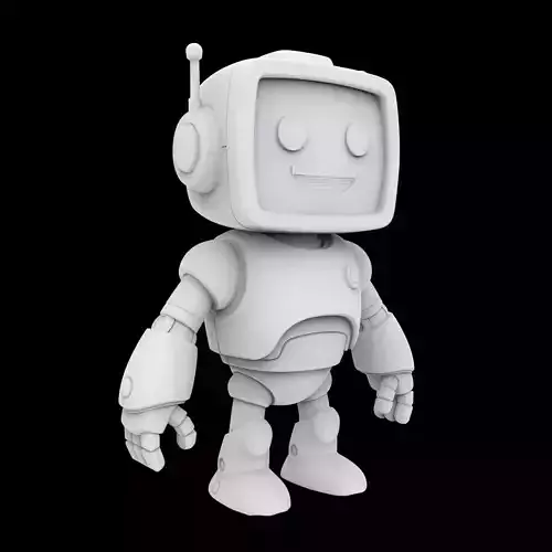 Friendly Robot Figurine 3D Print Model