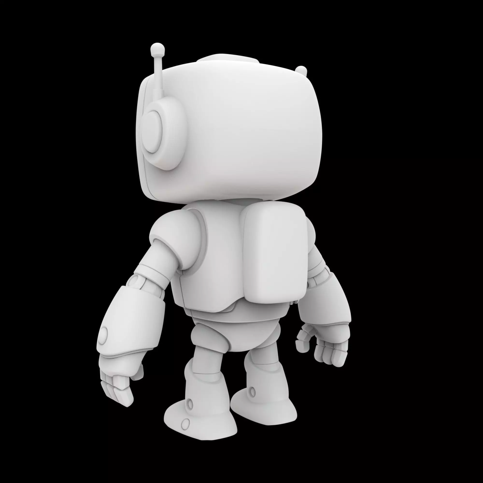 Friendly Robot Figurine 3D Print Model 3D print model_2