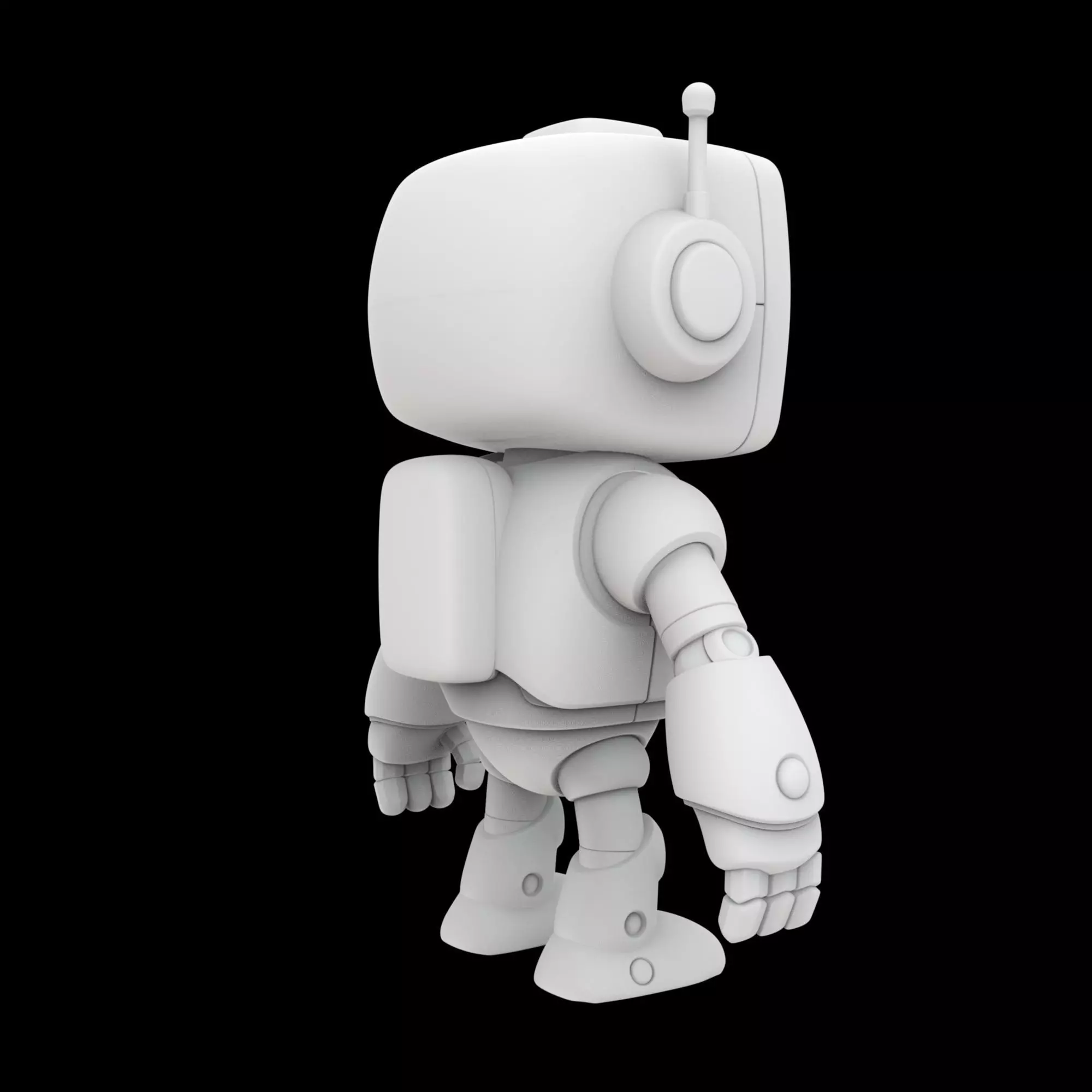 Friendly Robot Figurine 3D Print Model 3D print model_3