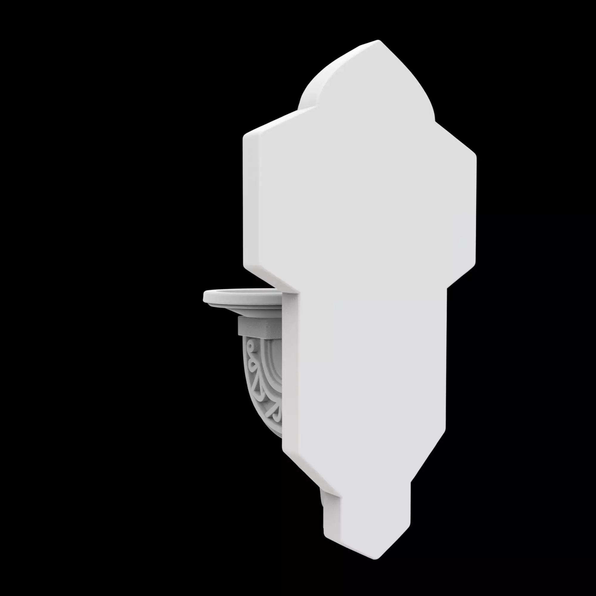 Gothic Skull Candle Sconce 3D Print Model 3D print model_3