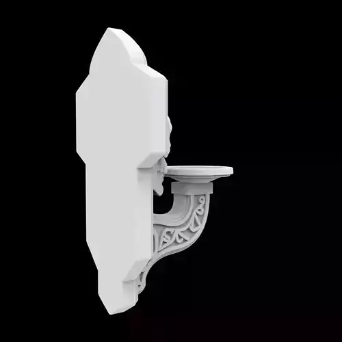 Gothic Skull Candle Sconce 3D Print Model