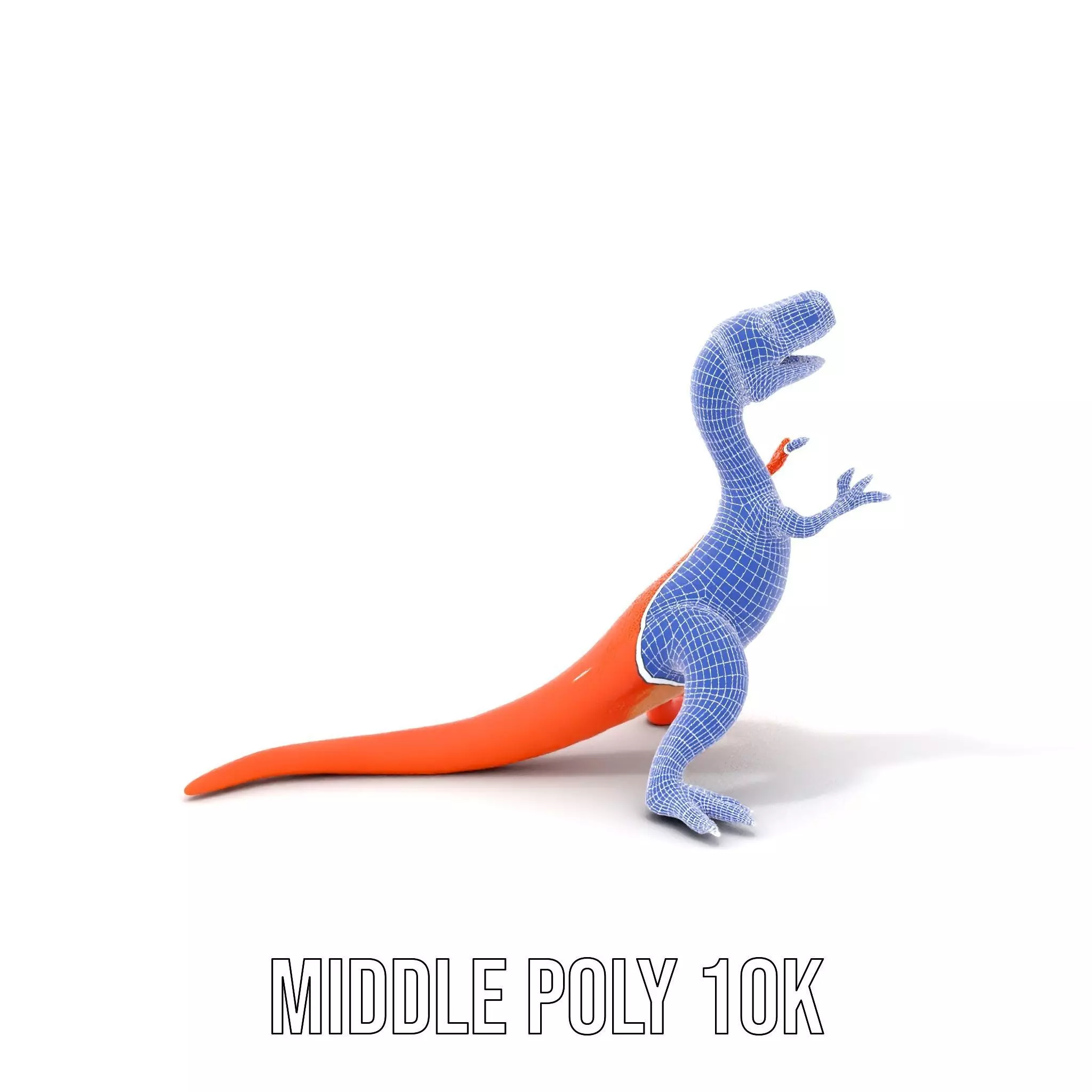 Orange Dinosaur Figure model pack Low-poly 3D model_24