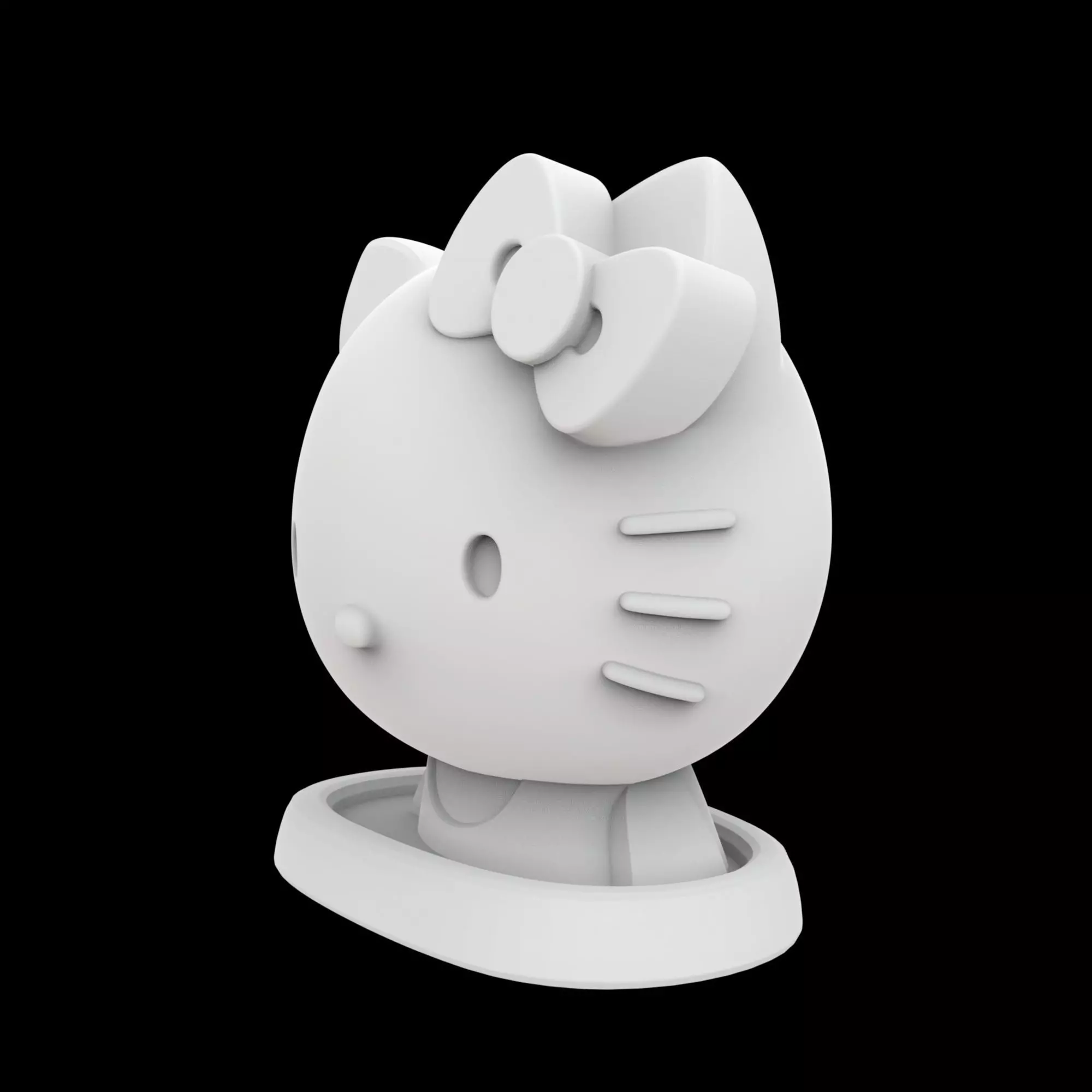 Hello Kitty Jewelry Holder 3D Print Model 3D print model_1