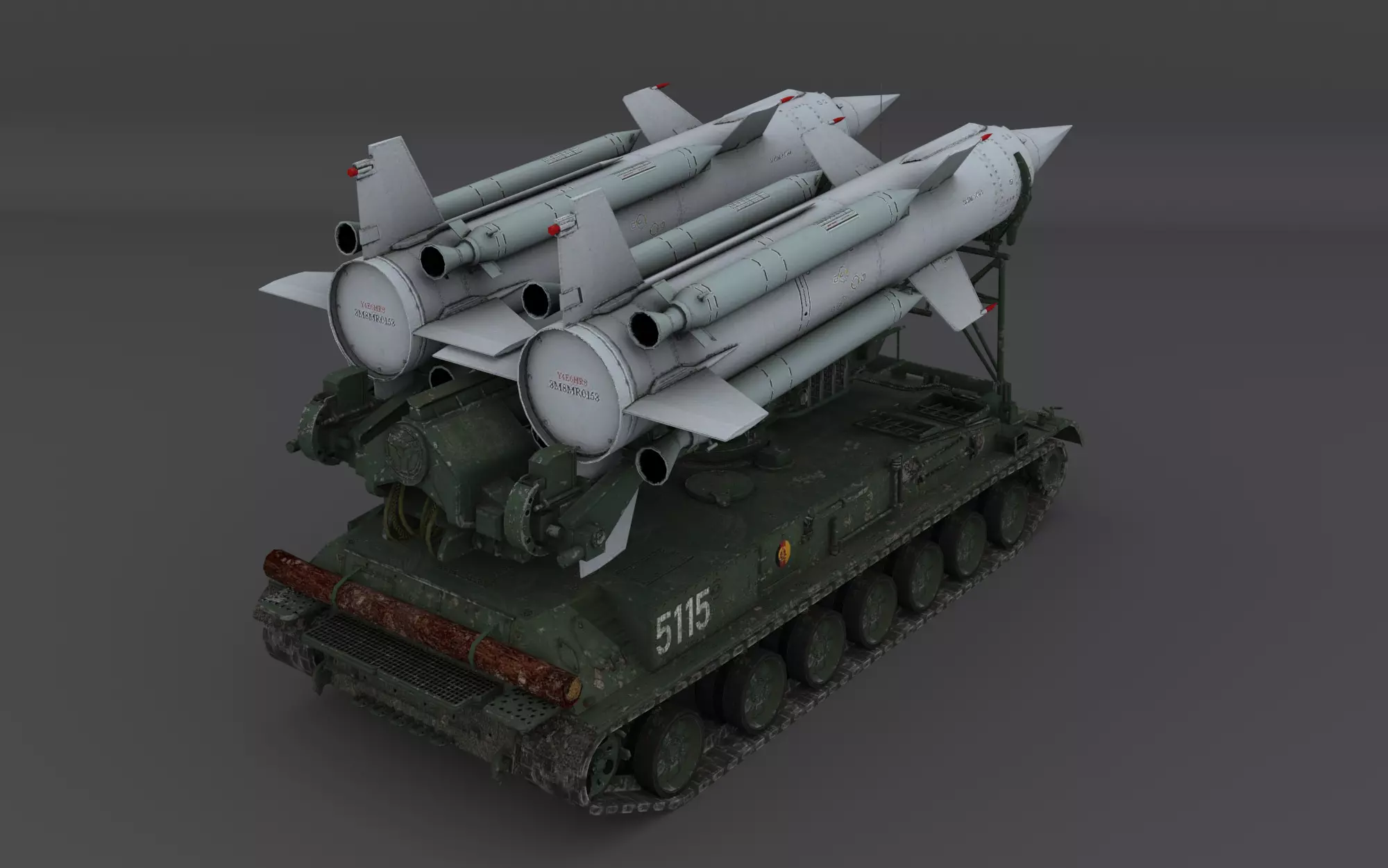 2K11M3 Krug  Low-poly 3D model_3