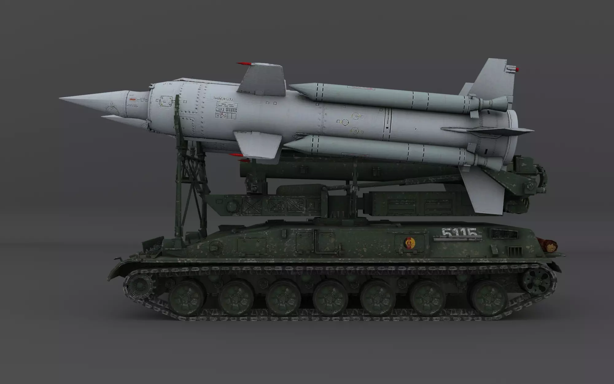 2K11M3 Krug  Low-poly 3D model_1