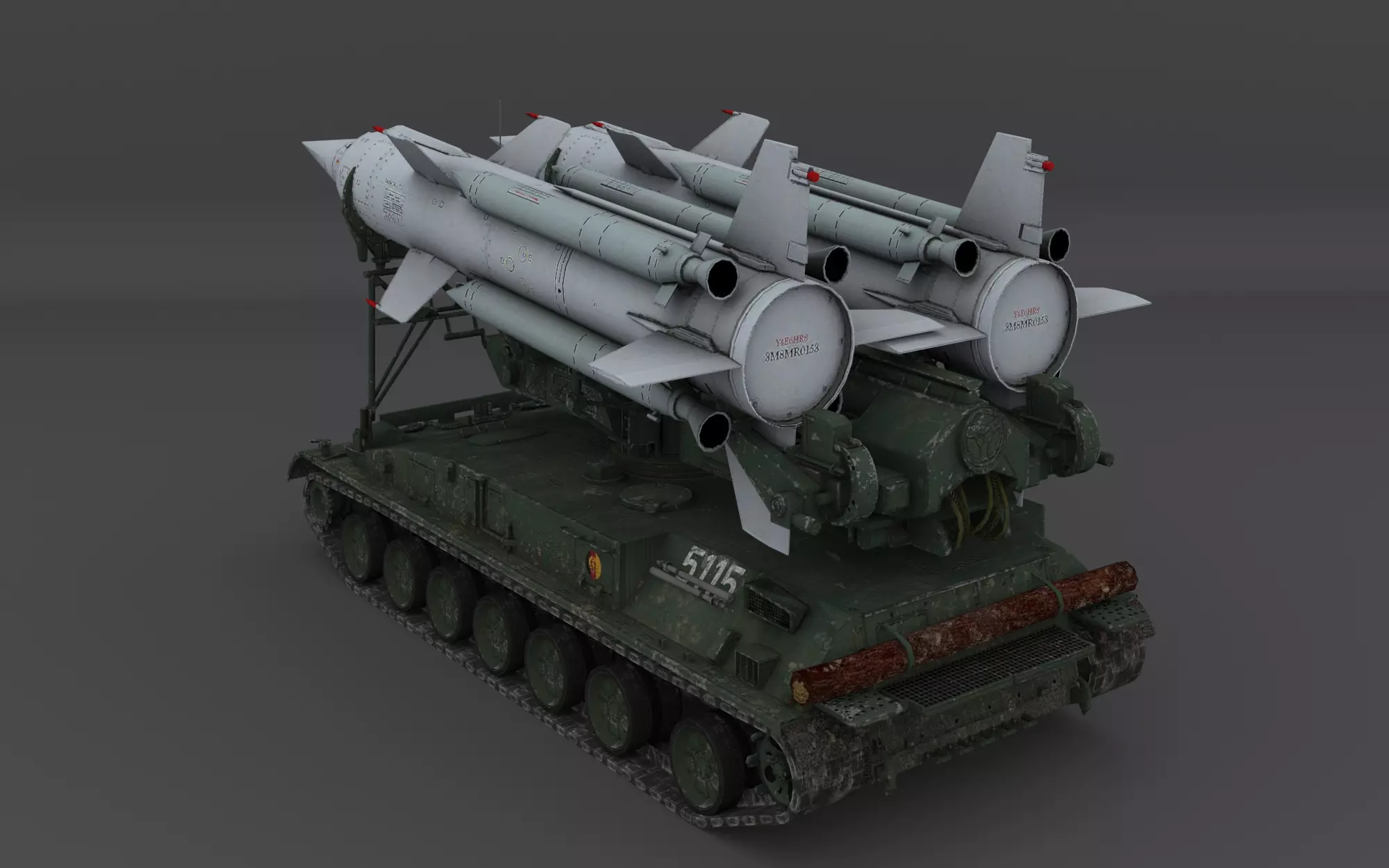 2K11M3 Krug  Low-poly 3D model_2