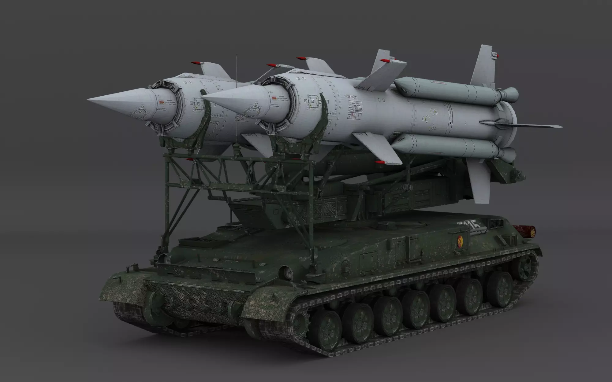 2K11M3 Krug  Low-poly 3D model_0