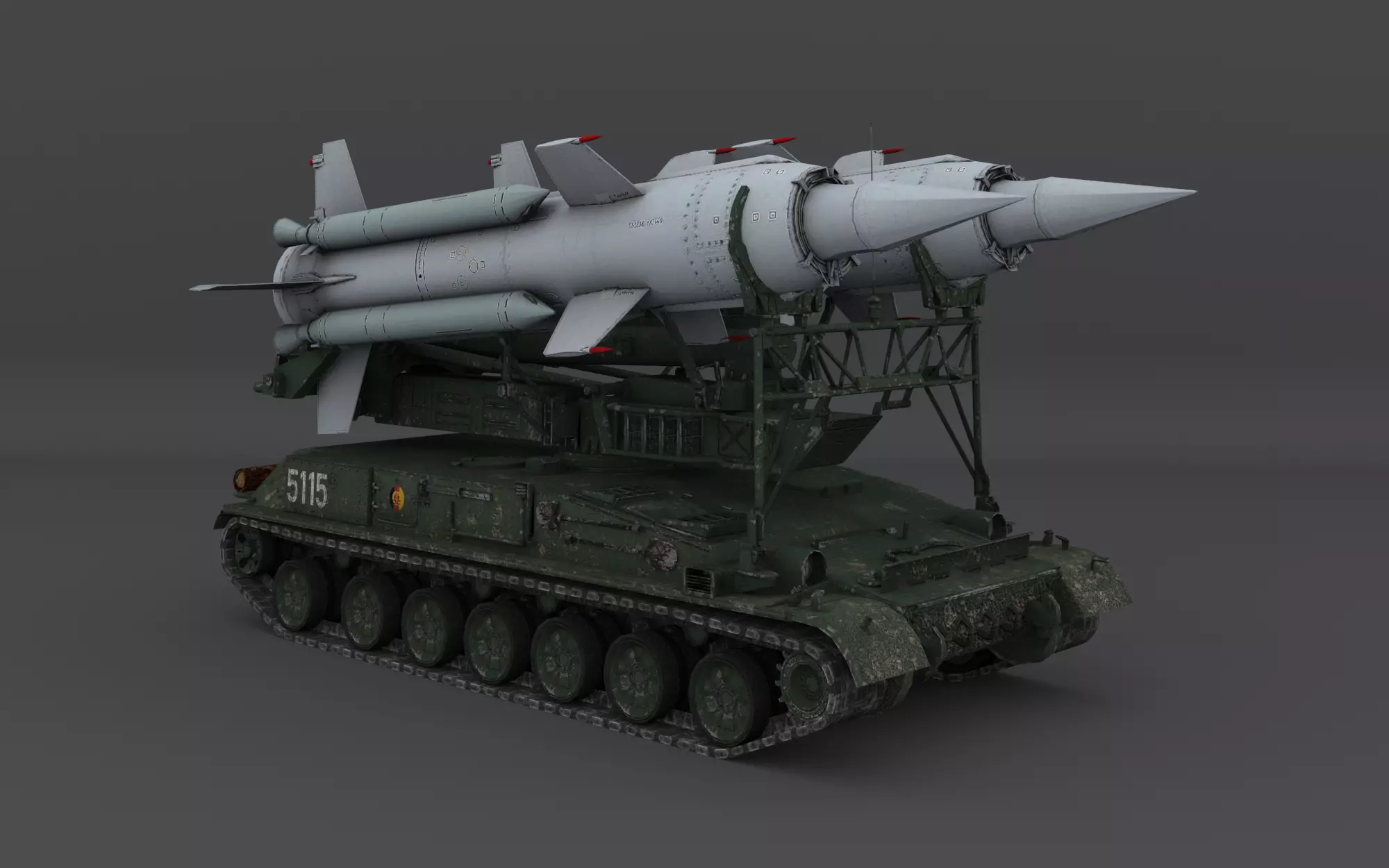 2K11M3 Krug  Low-poly 3D model_4