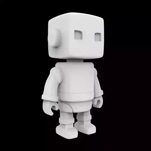Minimalist Robot Figurine 3D Print Model