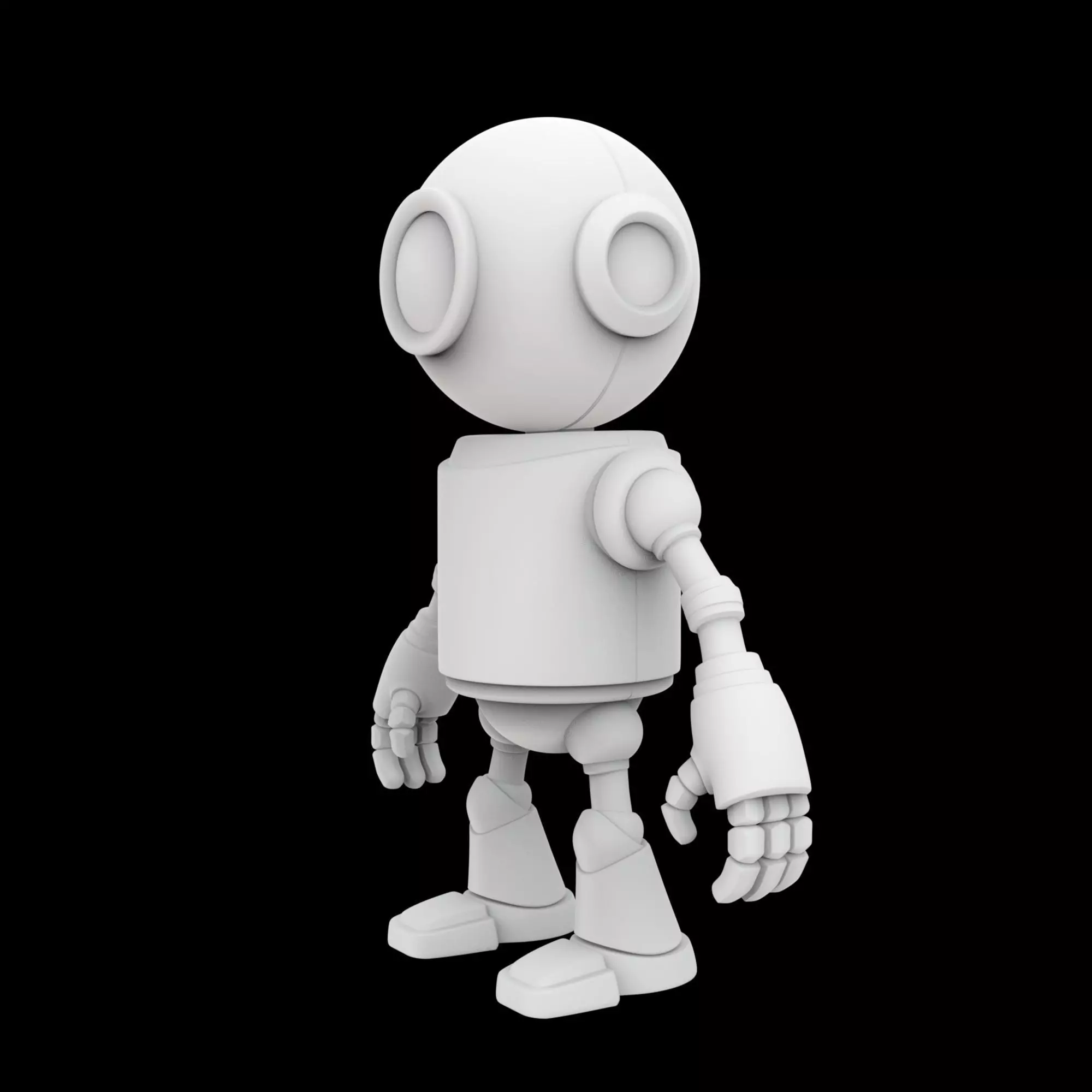 One Eyed Robot Figurine 3D Print Model 3D print model_1