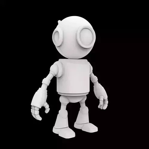 One Eyed Robot Figurine 3D Print Model