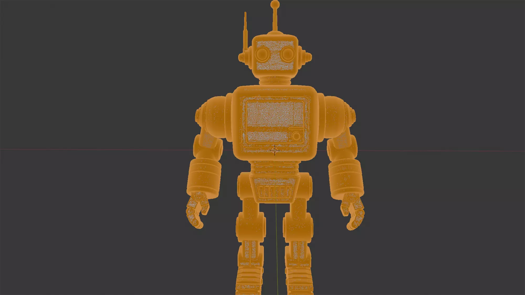 Retro Robot Figurine 3D Print Model 3D print model_5