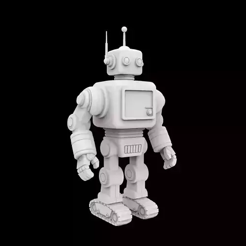 Retro Robot Figurine 3D Print Model