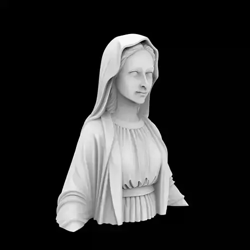Virgin Mary Statue 3D Print Model