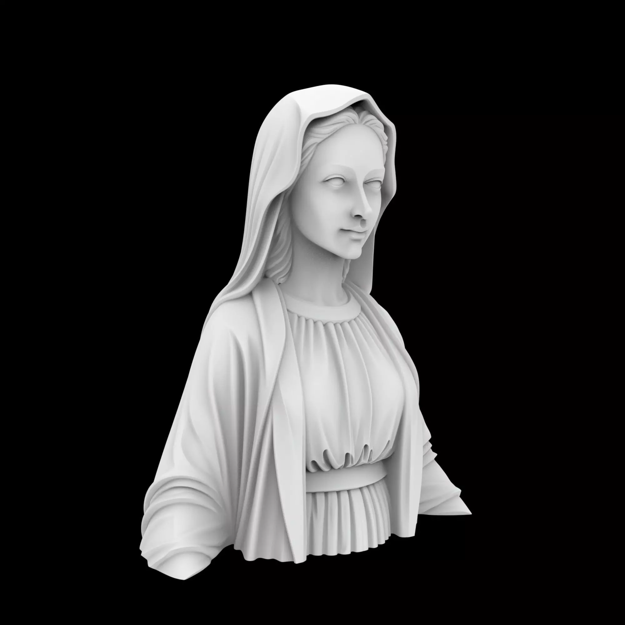 Virgin Mary Statue 3D Print Model 3D print model_0