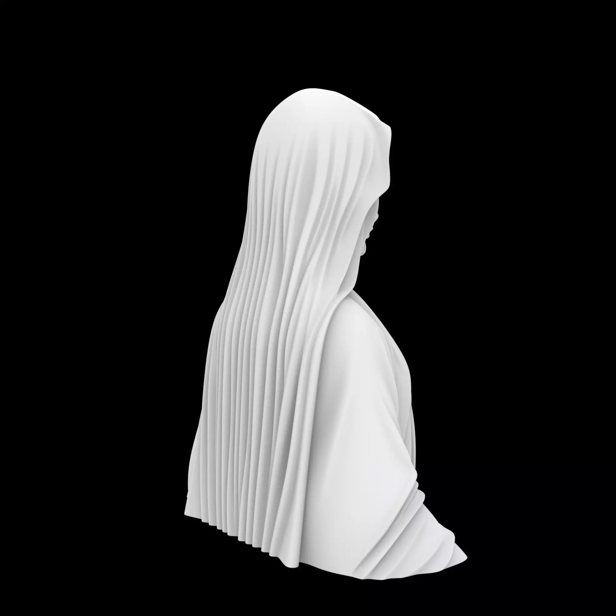Virgin Mary Statue 3D Print Model 3D print model_3