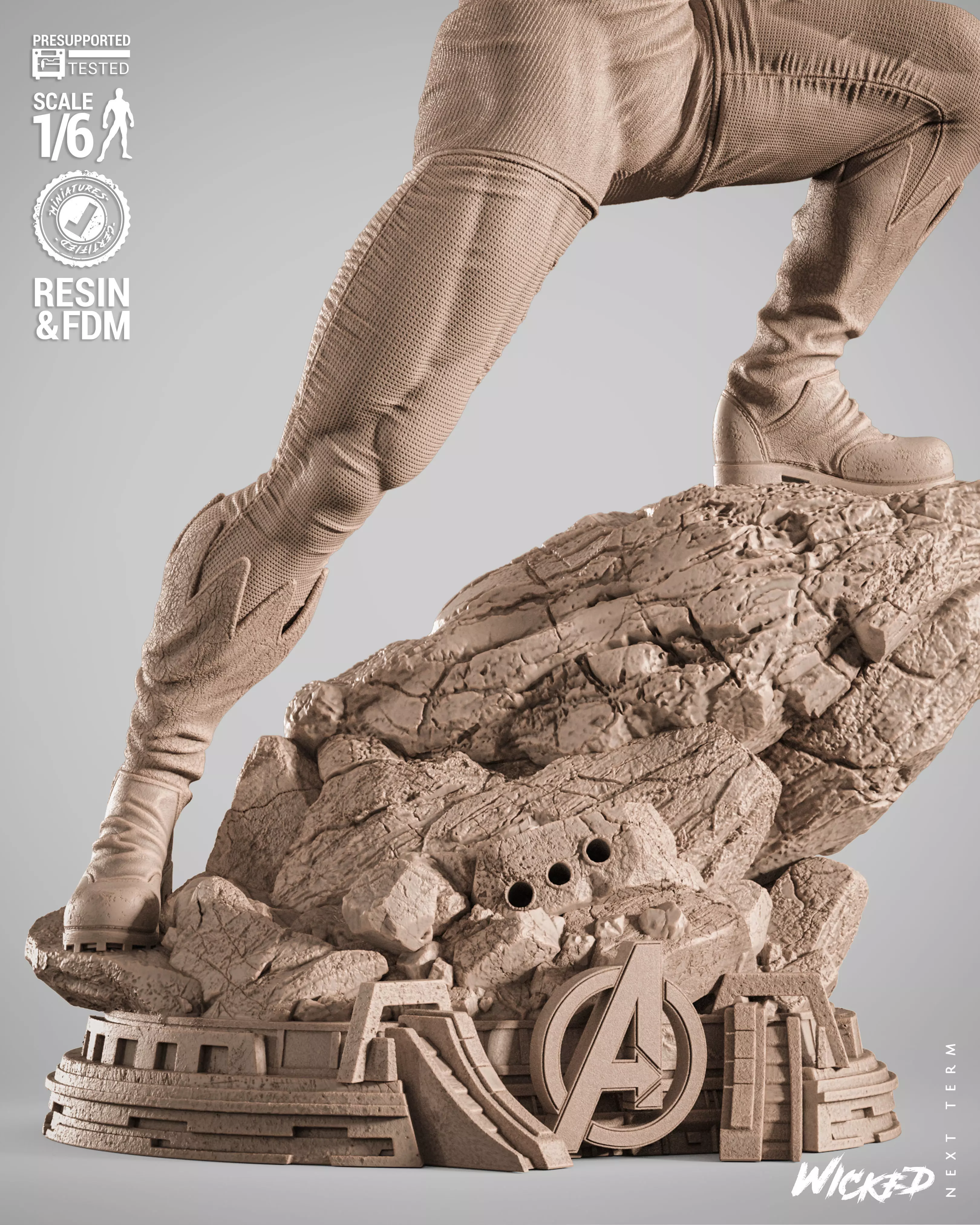 Wicked Marvel Giant Man Sculpture 3D print model_16
