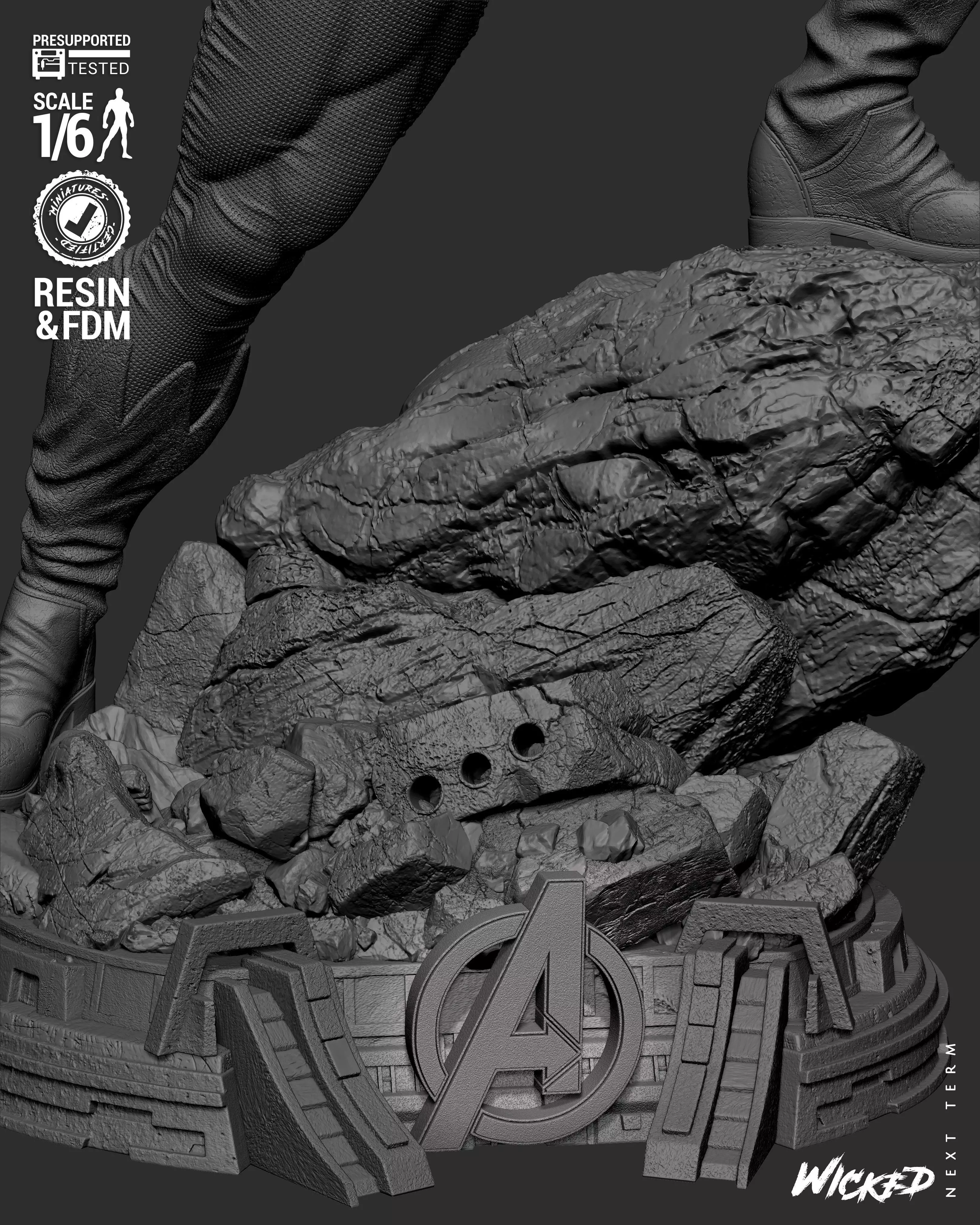 Wicked Marvel Giant Man Sculpture 3D print model_42
