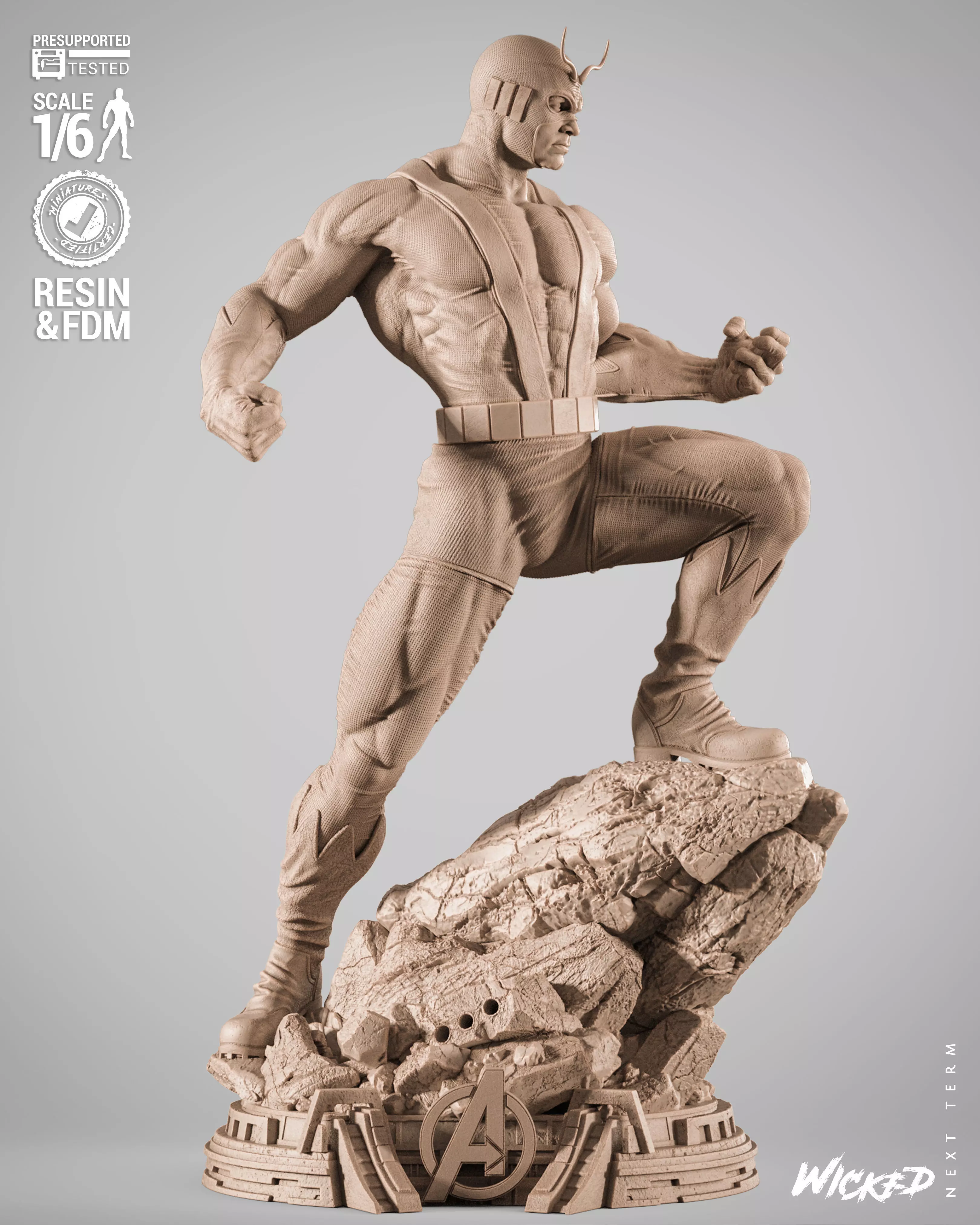 Wicked Marvel Giant Man Sculpture 3D print model_1
