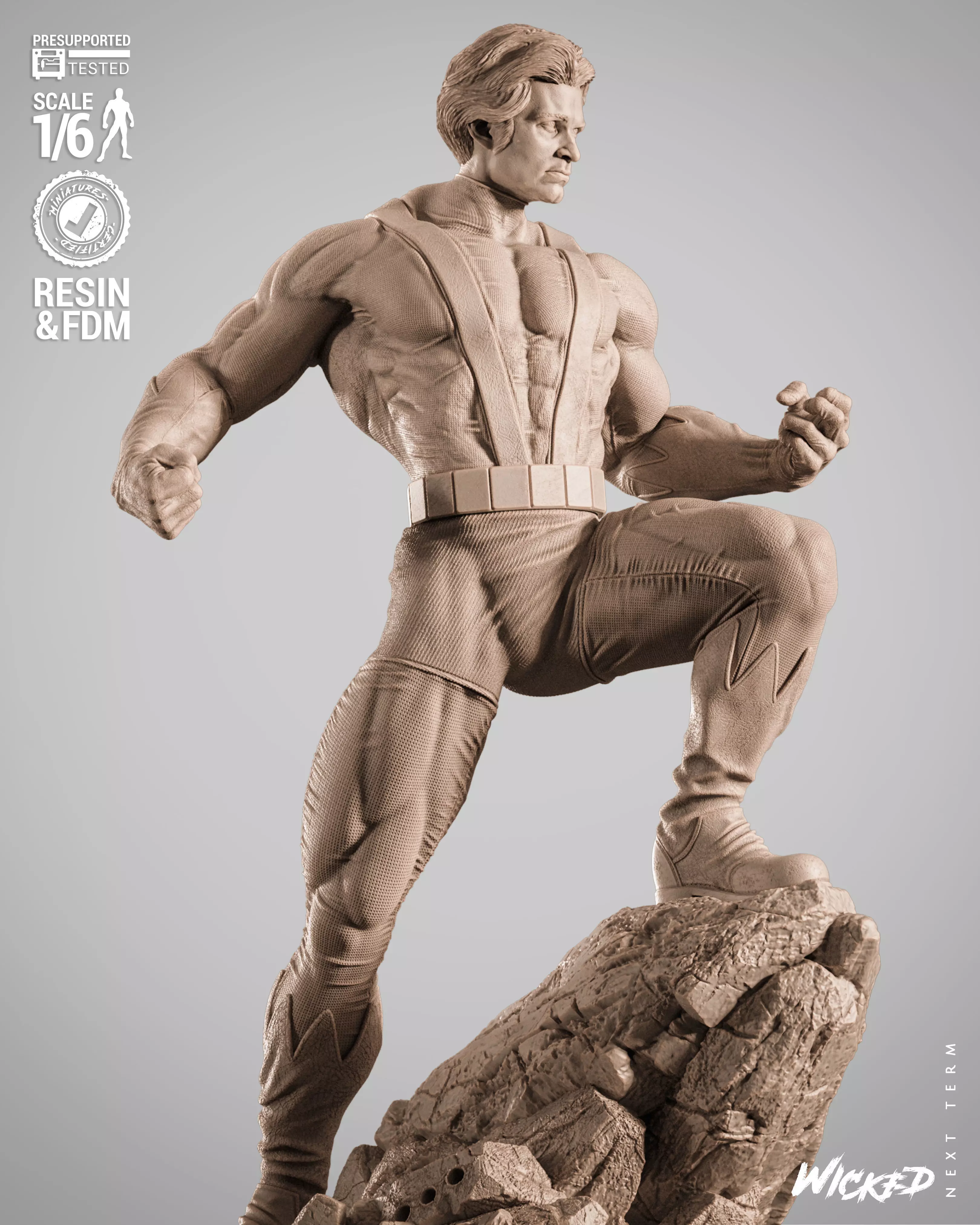 Wicked Marvel Giant Man Sculpture 3D print model_23