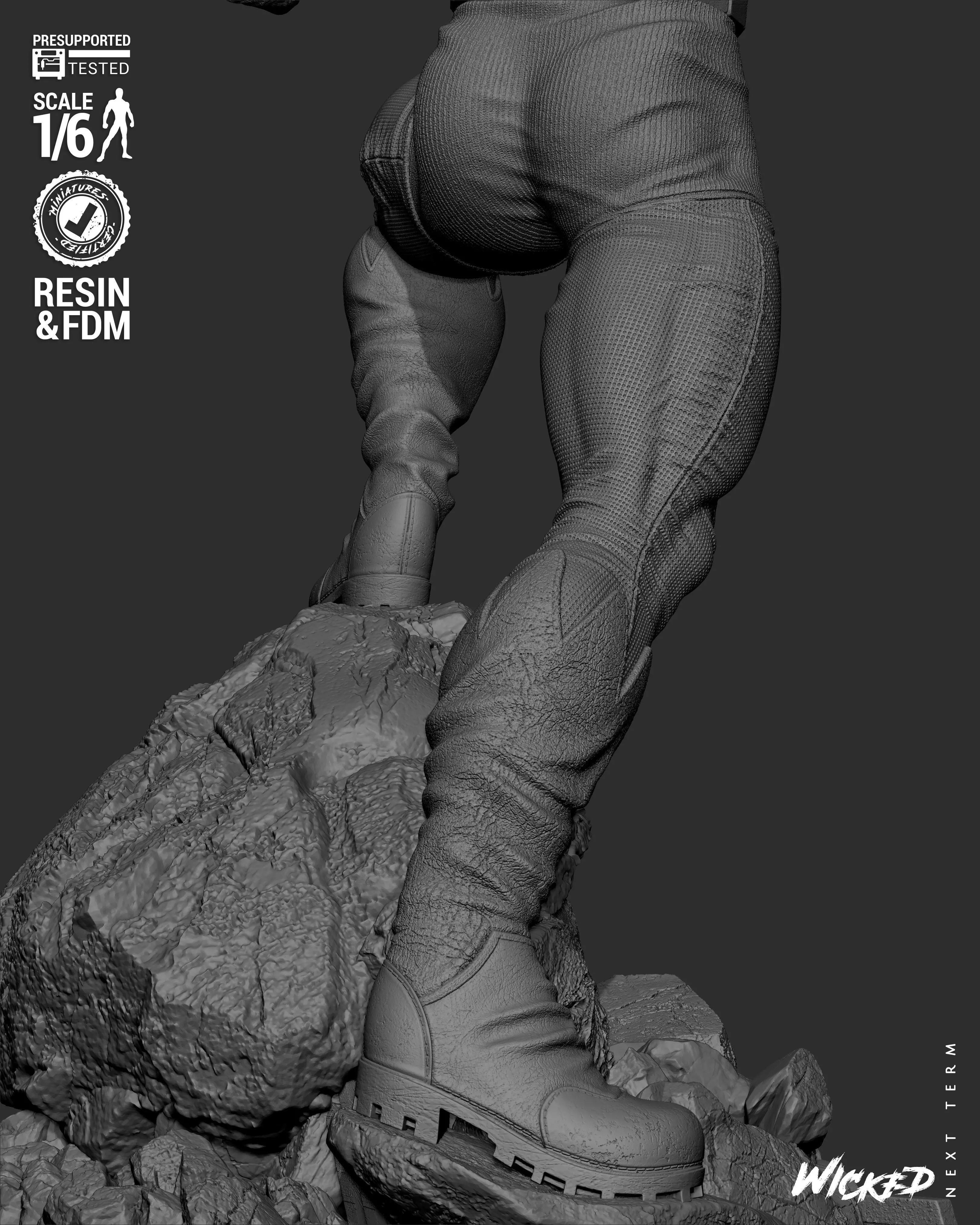 Wicked Marvel Giant Man Sculpture 3D print model_45