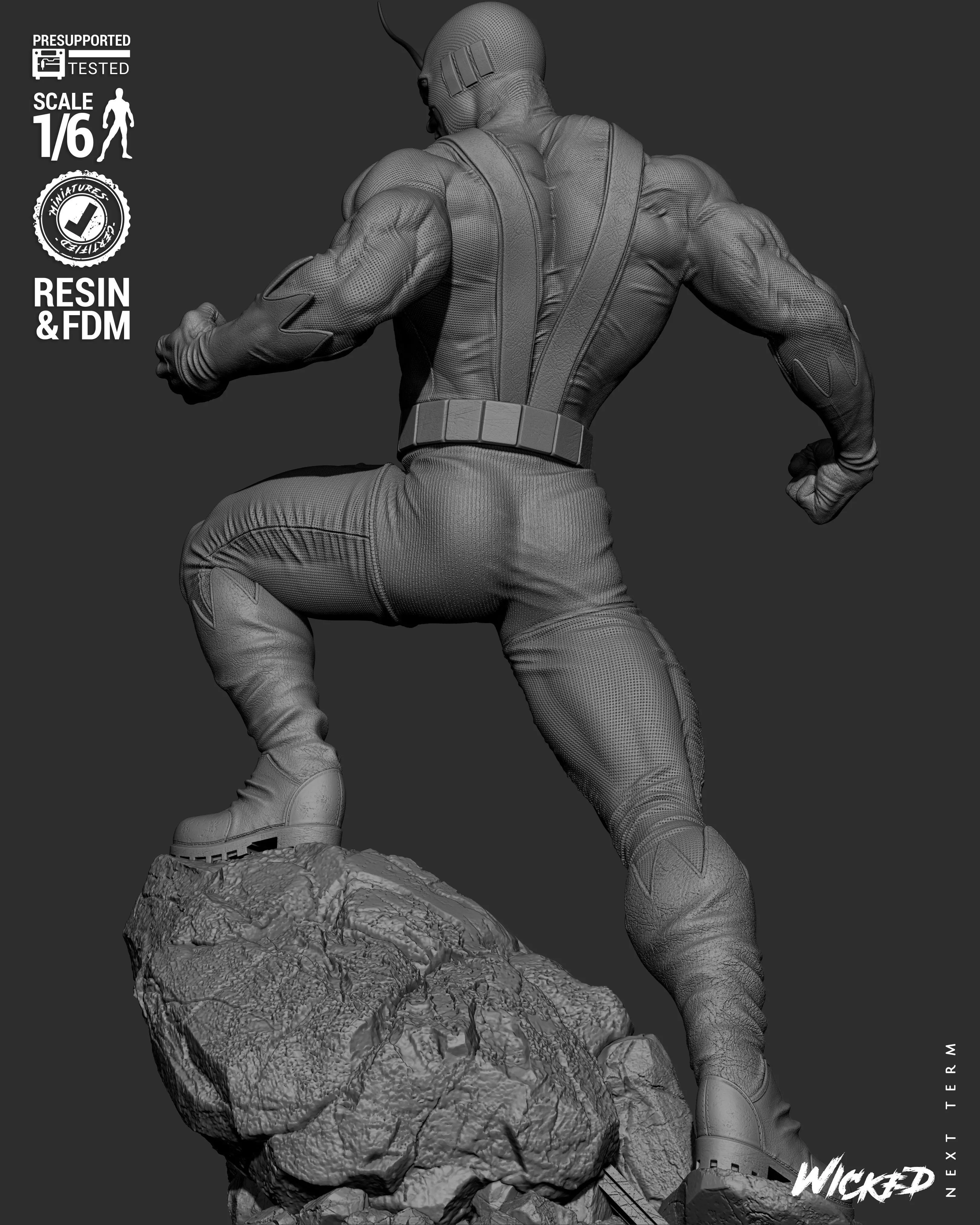 Wicked Marvel Giant Man Sculpture 3D print model_49