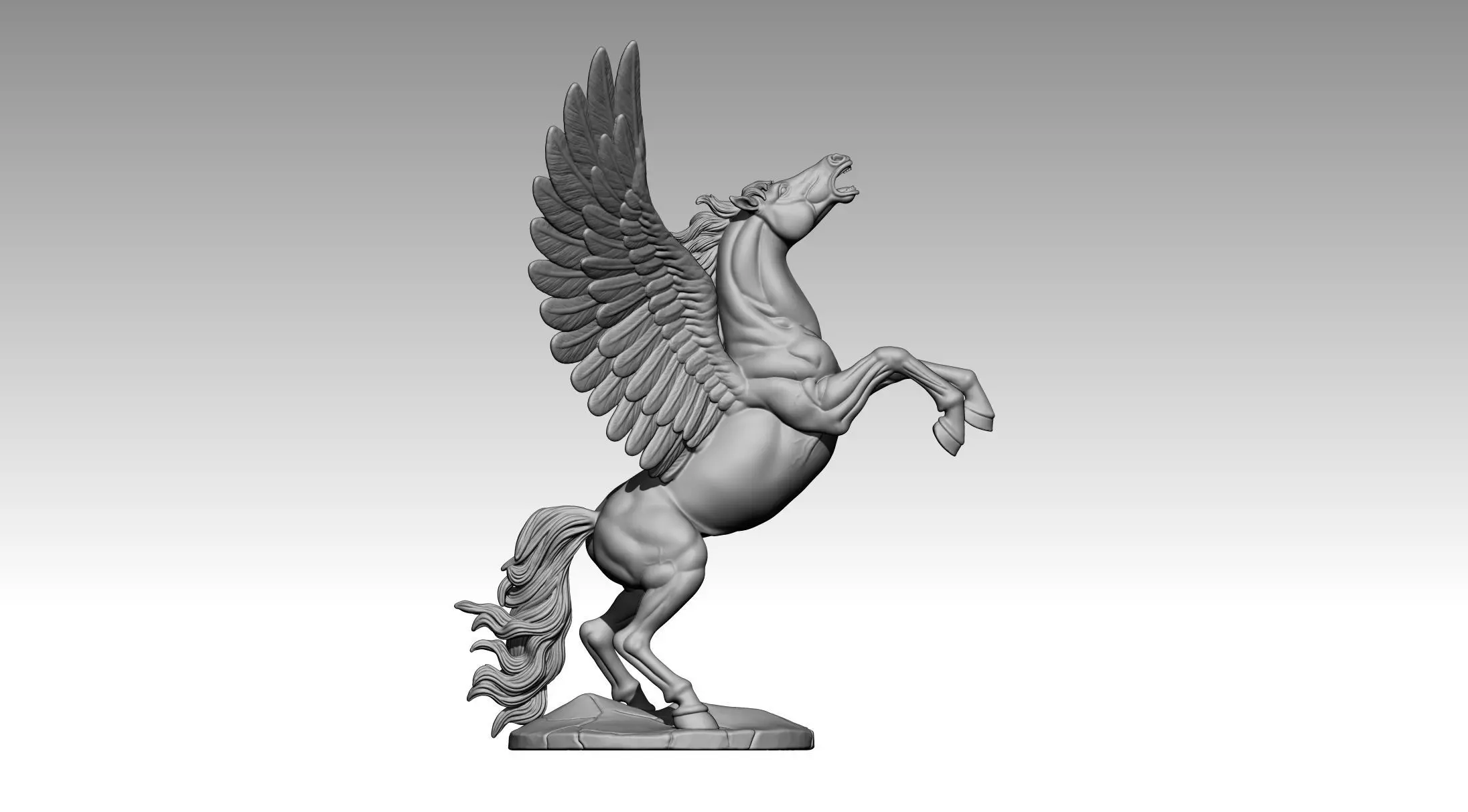 flying horse 3D print model_1