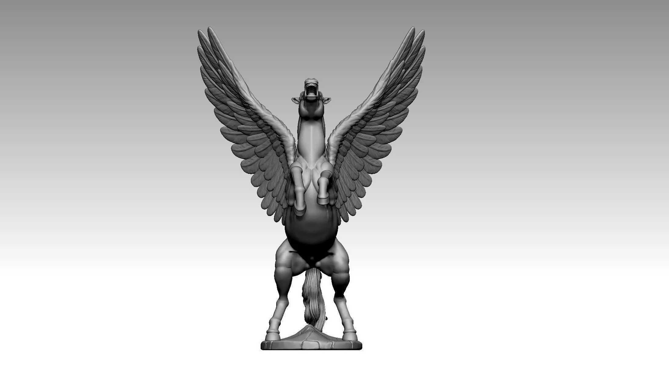flying horse 3D print model_2