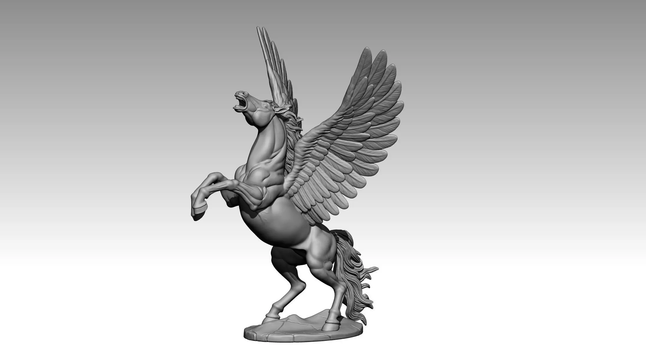 flying horse 3D print model_0