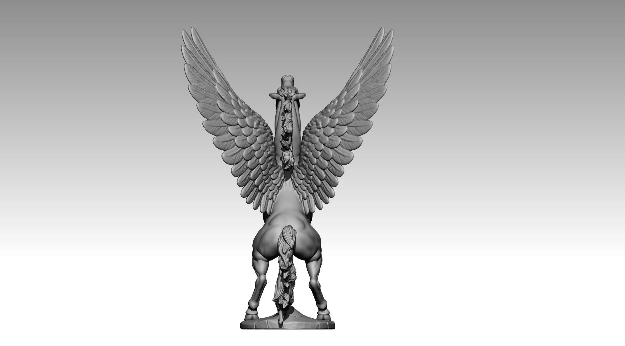 flying horse 3D print model_4