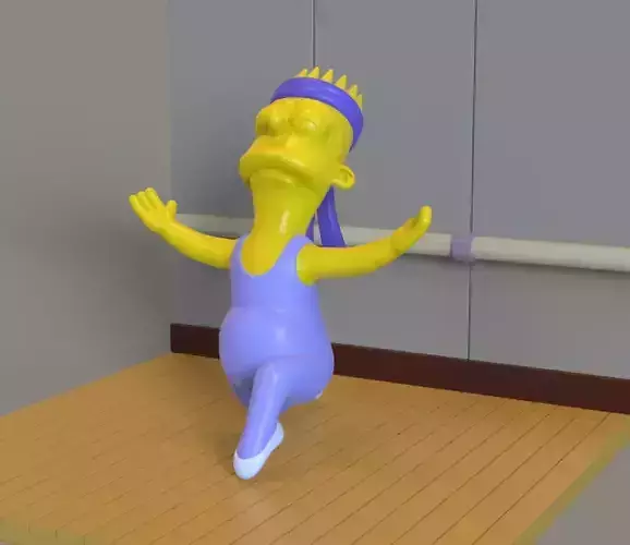 BART SIMPSON BALLET DIORAMA-PARTS AND COMPLETE