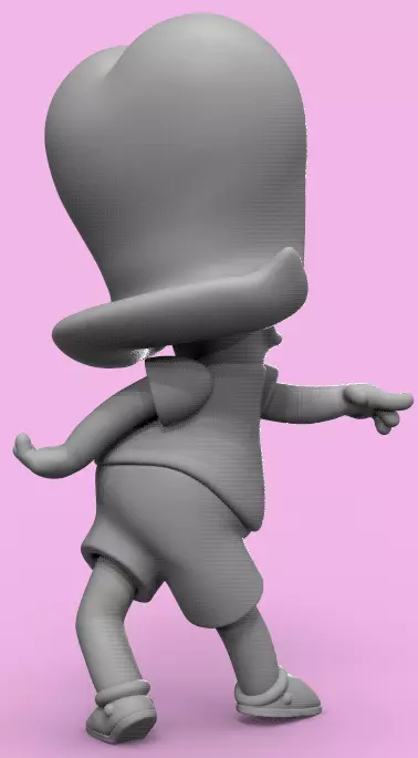 BART DANCING THE SHOOP SHOOP SONG-PARTS AND COMPLETE 3D print model_7