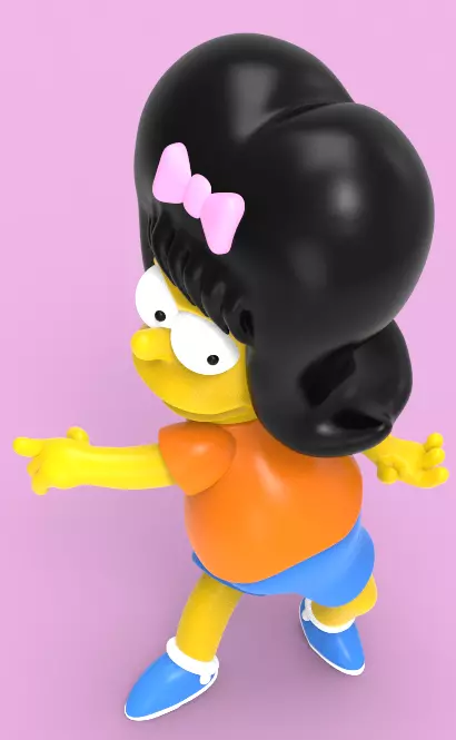BART DANCING THE SHOOP SHOOP SONG-PARTS AND COMPLETE 3D print model_4