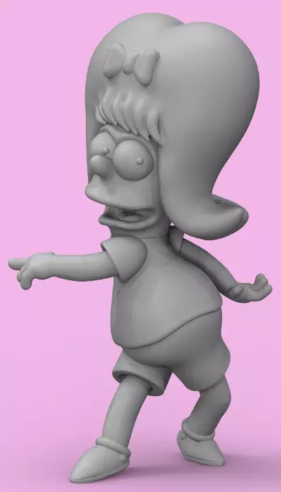 BART DANCING THE SHOOP SHOOP SONG-PARTS AND COMPLETE 3D print model_5