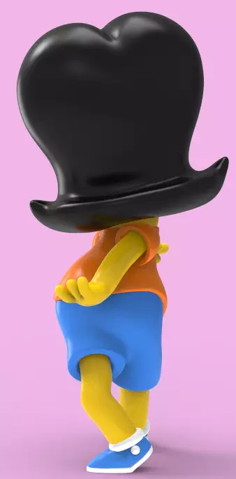 BART DANCING THE SHOOP SHOOP SONG-PARTS AND COMPLETE 3D print model_2
