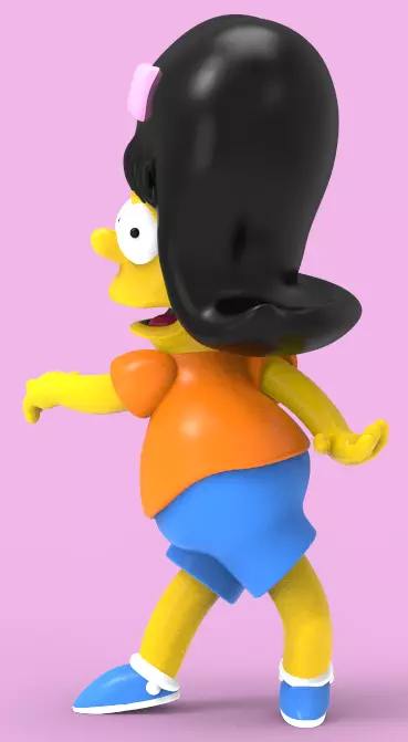 BART DANCING THE SHOOP SHOOP SONG-PARTS AND COMPLETE 3D print model_1