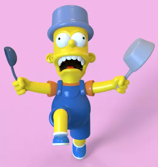 BART SIMPSON-I AM SO GREAT-PARTS AND COMPLETE 3D print model_1