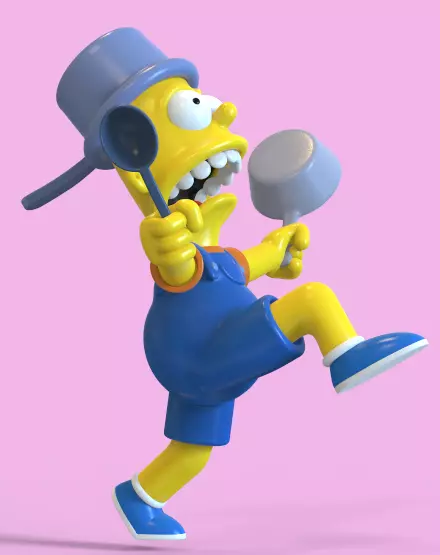 BART SIMPSON-I AM SO GREAT-PARTS AND COMPLETE 3D print model_7