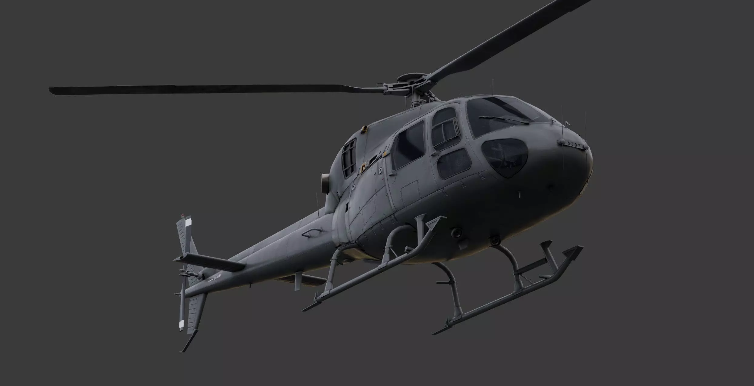 Military Helicopter Airbus Eurocopter AS555 Fennec II  3D model_8