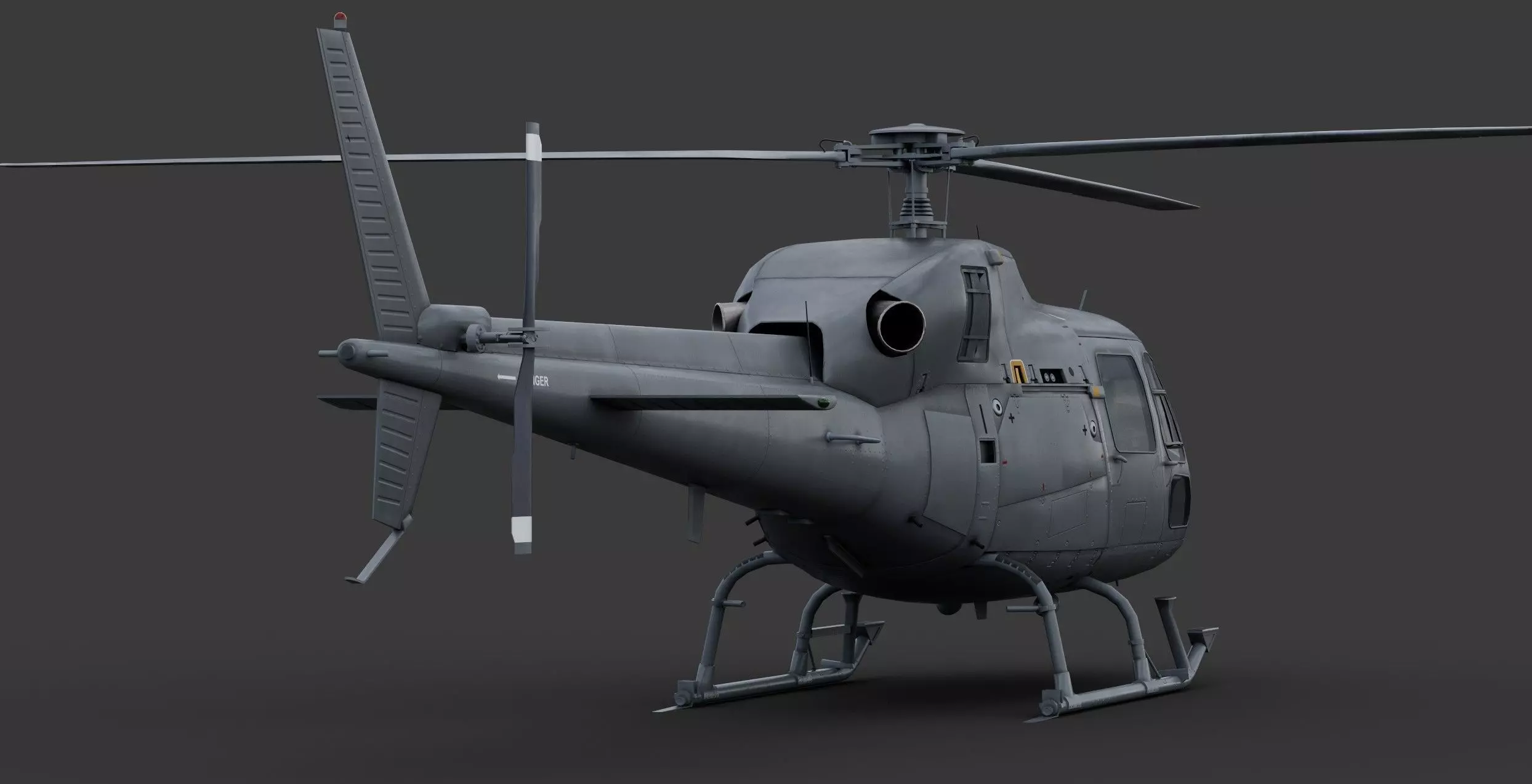 Military Helicopter Airbus Eurocopter AS555 Fennec II  3D model_7