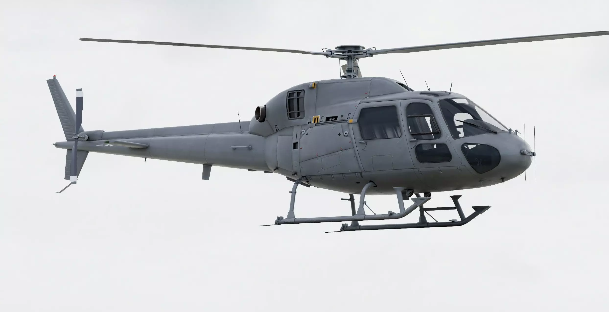 Military Helicopter Airbus Eurocopter AS555 Fennec II  3D model_0