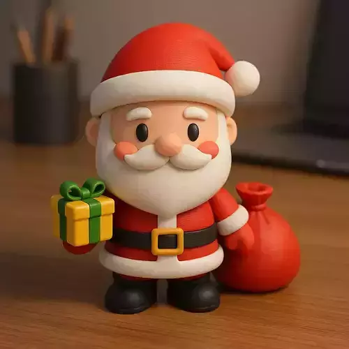 Chibi Santa Claus 3D Figurine Cute Christmas Desk Decoration 3D print model Chibi Santa Claus 3D Figurine Cute Christmas Desk Decoration 3D print model