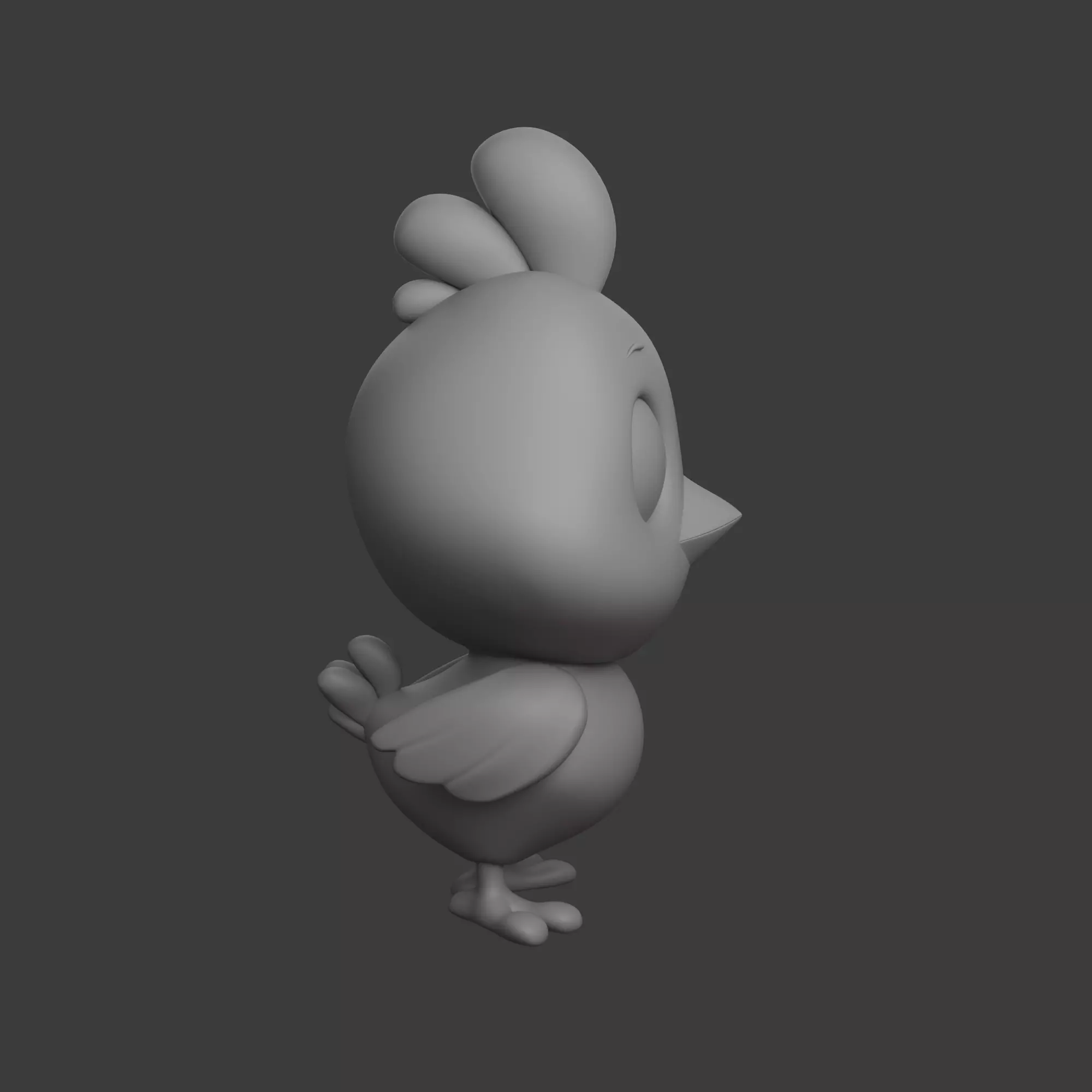 Chicken Cartoon 02 3D model_10