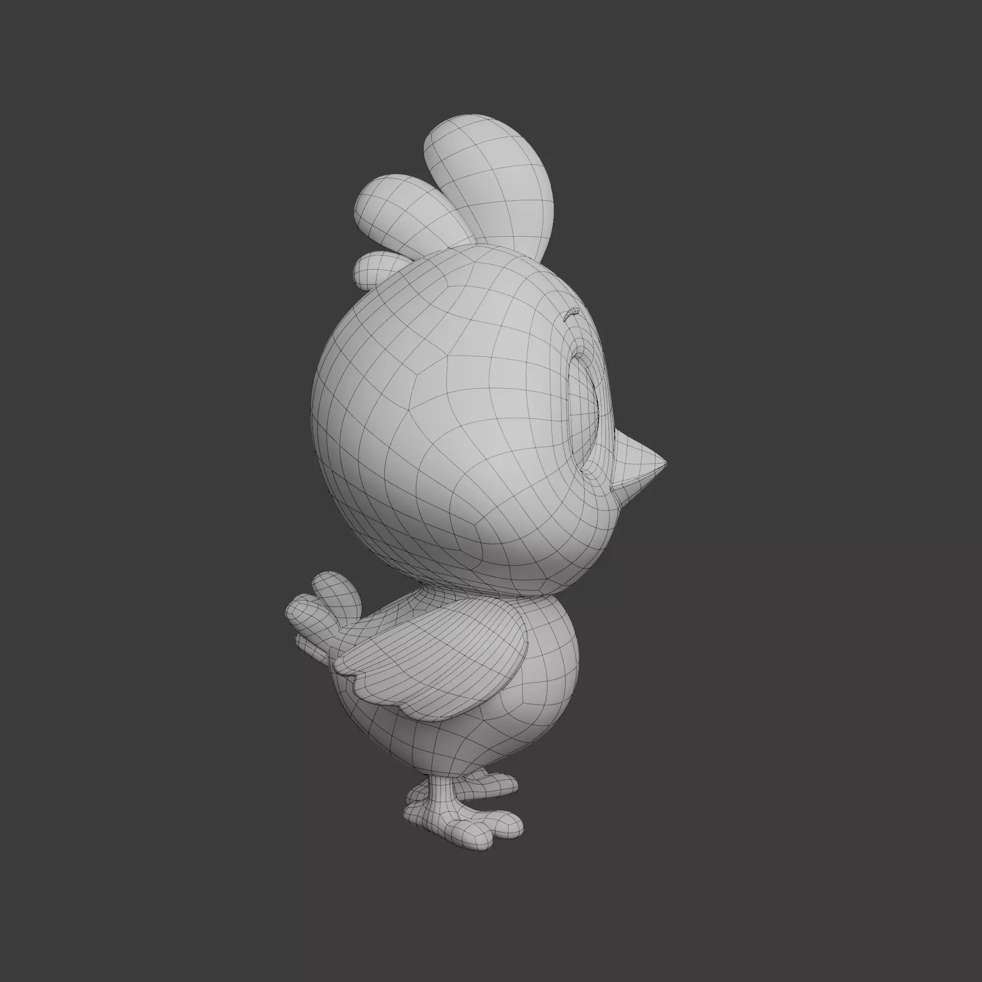 Chicken Cartoon 02 3D model_15