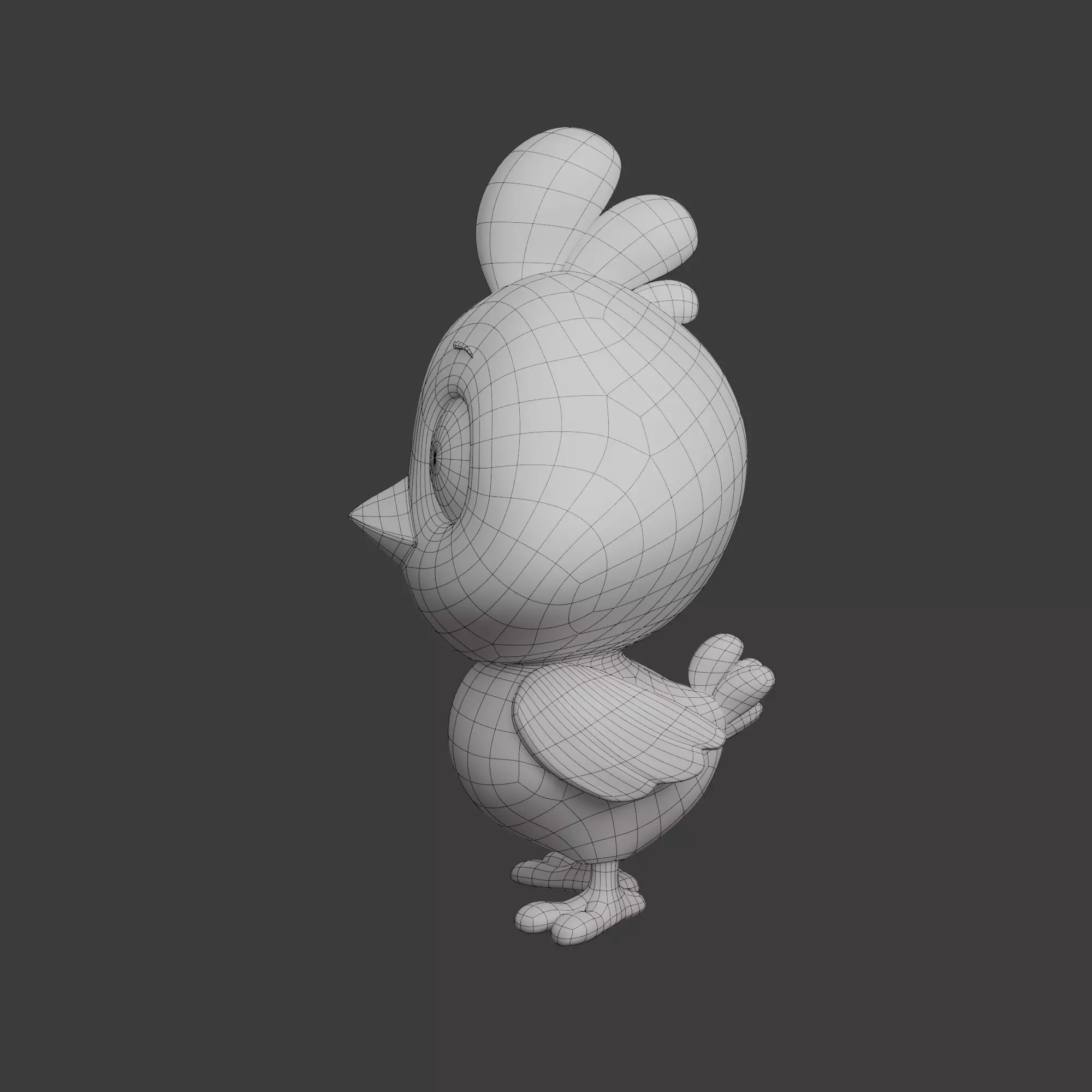 Chicken Cartoon 02 3D model_13