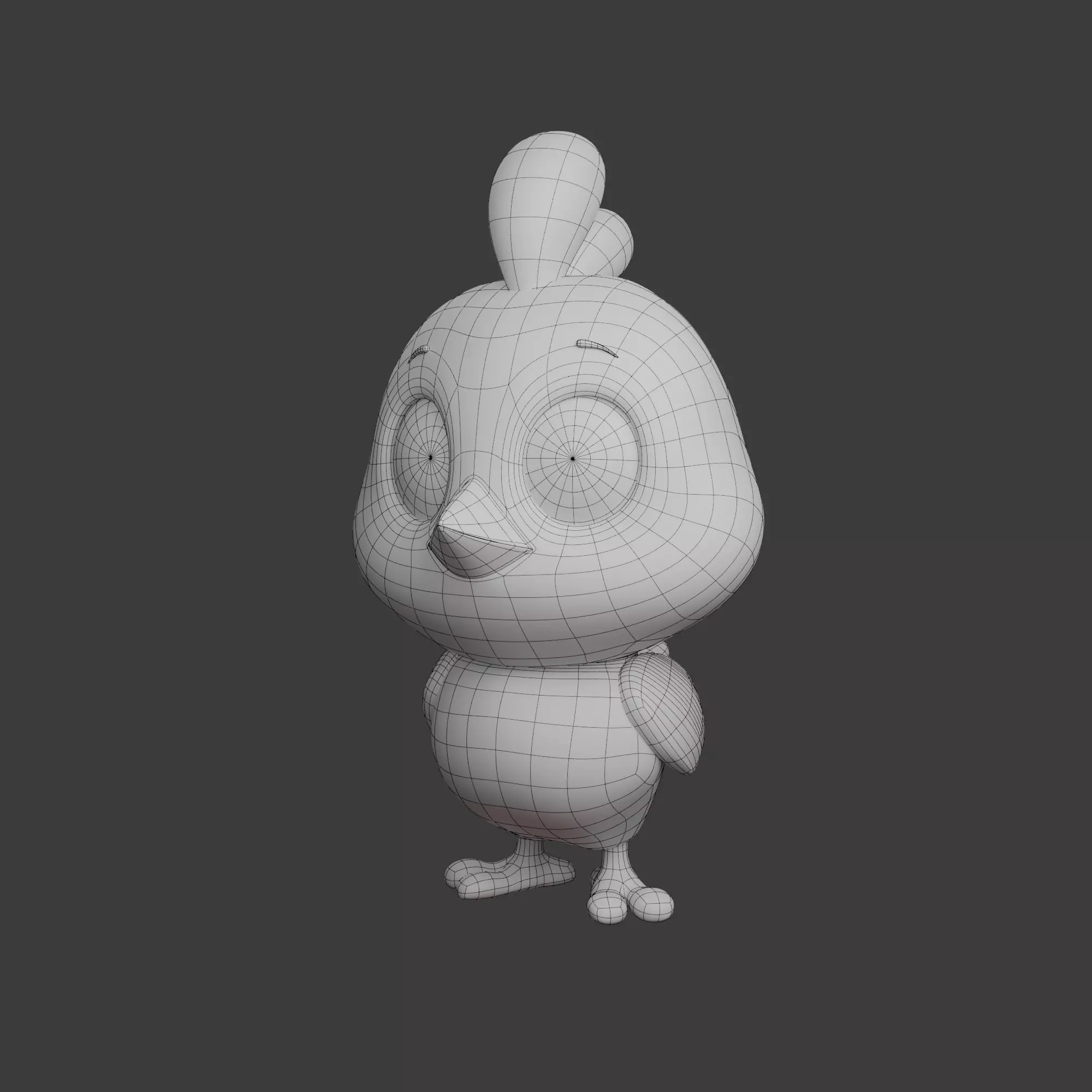 Chicken Cartoon 02 3D model_12