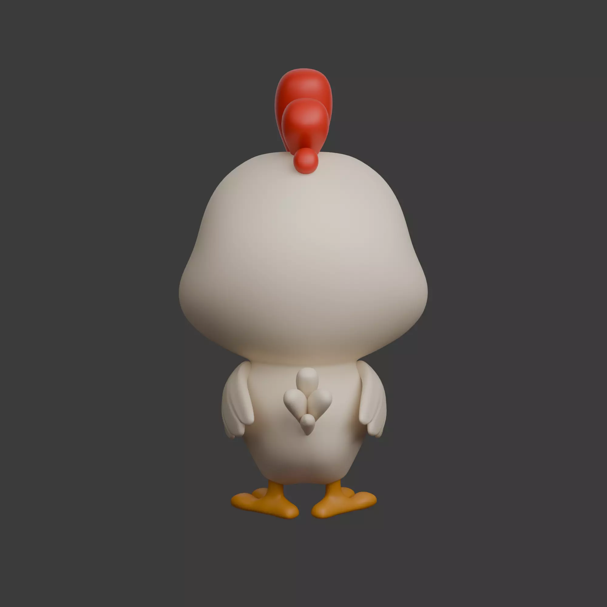 Chicken Cartoon 02 3D model_4