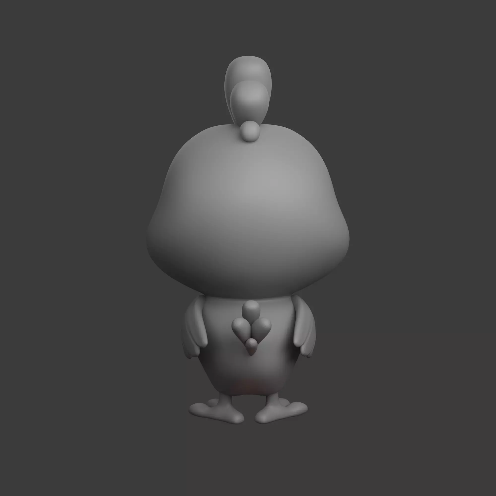 Chicken Cartoon 02 3D model_9